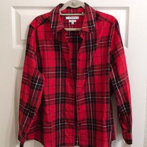 Foxcroft NYC plaid blouse.